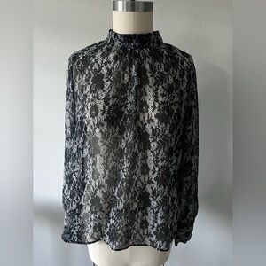 Who What Wear Sheer Blouse